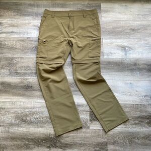 KYODAN Men's Zip off Convertable Hiking Pants in Green